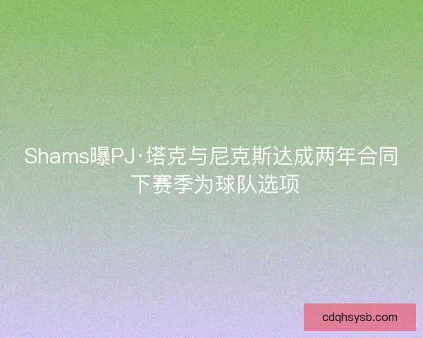 Shams曝PJ·塔克与尼克斯达成两年合同 下赛季为球队选项