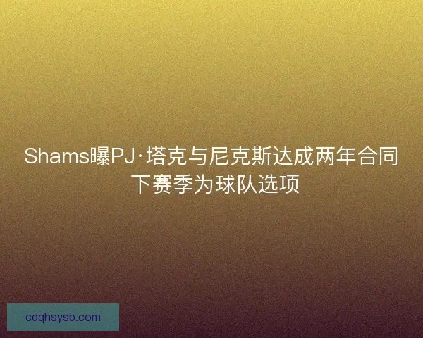 Shams曝PJ·塔克与尼克斯达成两年合同 下赛季为球队选项